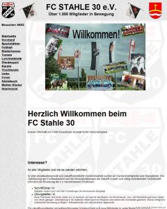 FC Stahle 30 Webseite